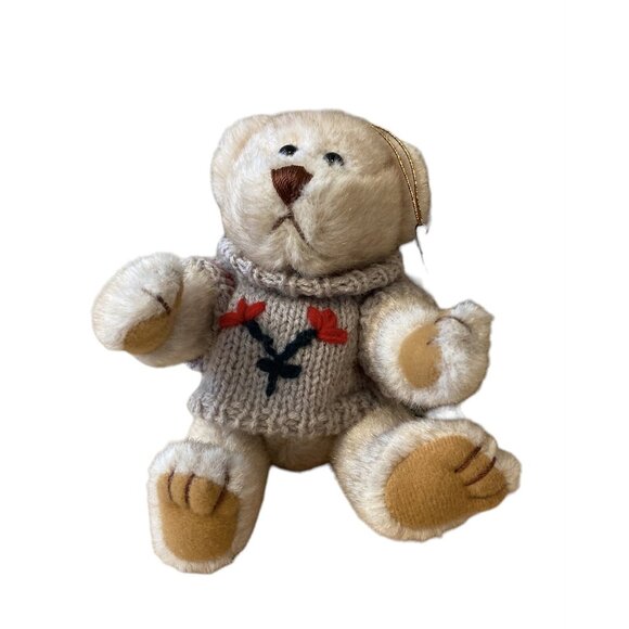 Boyds Bears Sweater Articulated Mini Christmas Tree Bear Ornament 8” No Tag - Picture 1 of 7